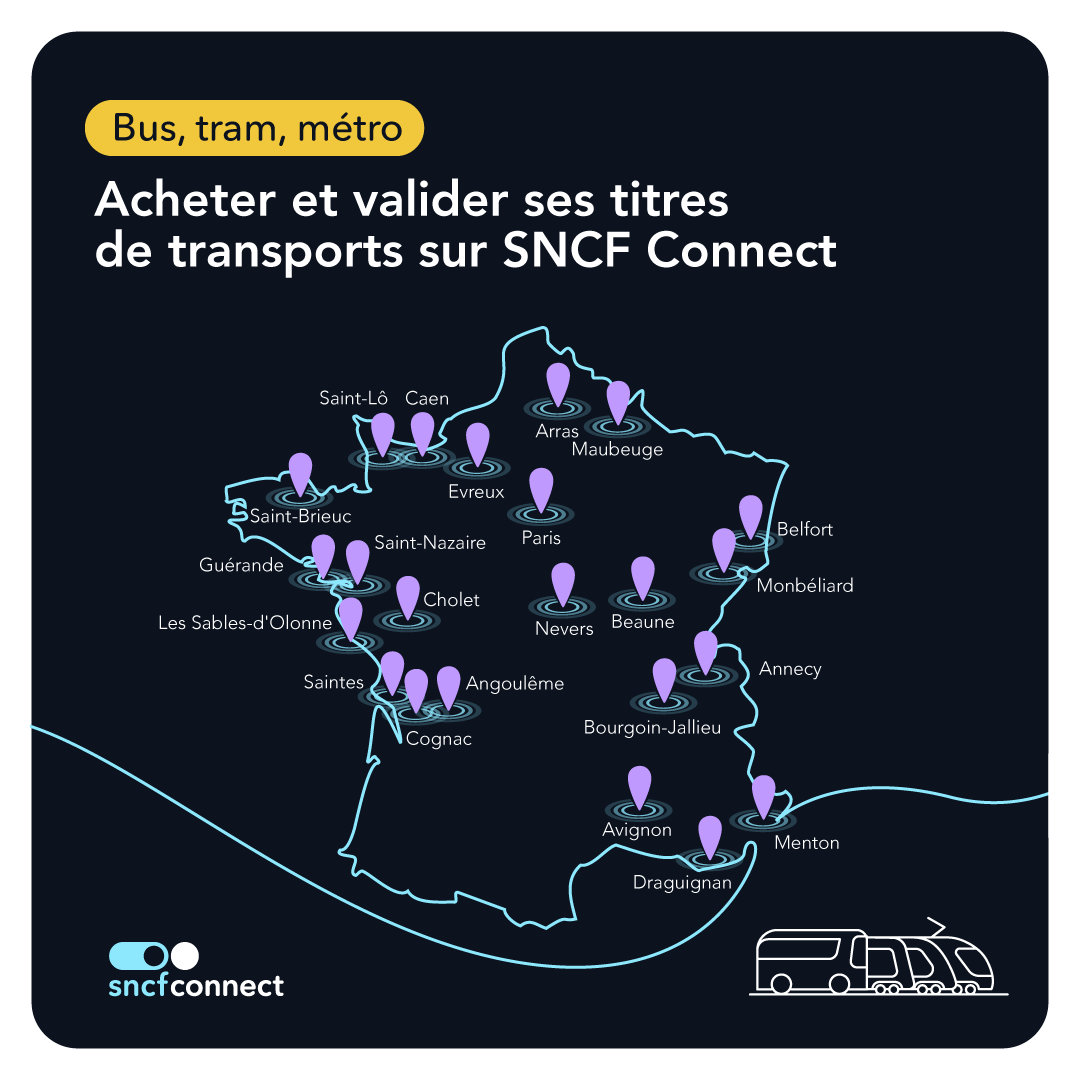 SNCF Connect: l’achat de billets de transports urbains devient possible