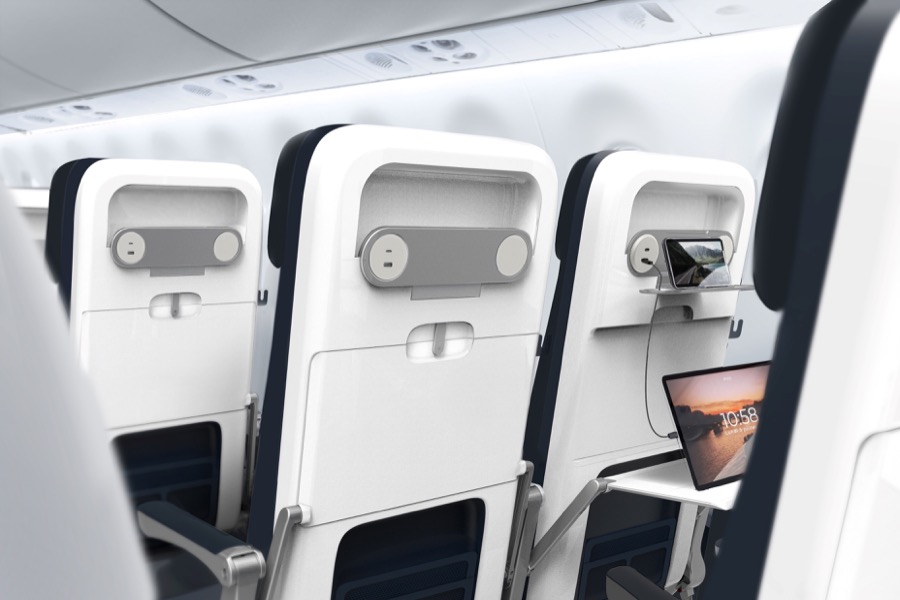 Embraer 190 nouveaux sieges dossier air france presse Air France