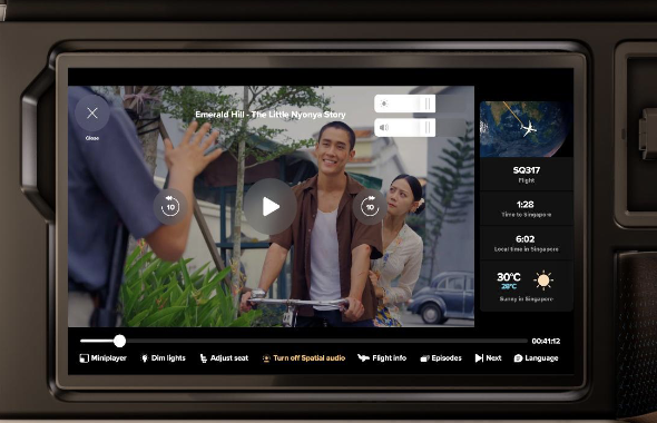 Singapore Airlines revampe son système de divertissement