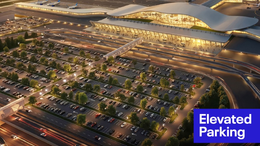 Washington Dulles Transformation ConceptualRenderingParking NorthFacade July2026