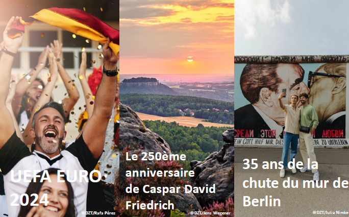 Allemagne: coupe de l'UEFA, 35 ans du mur et hommage à Caspar David Friedrich